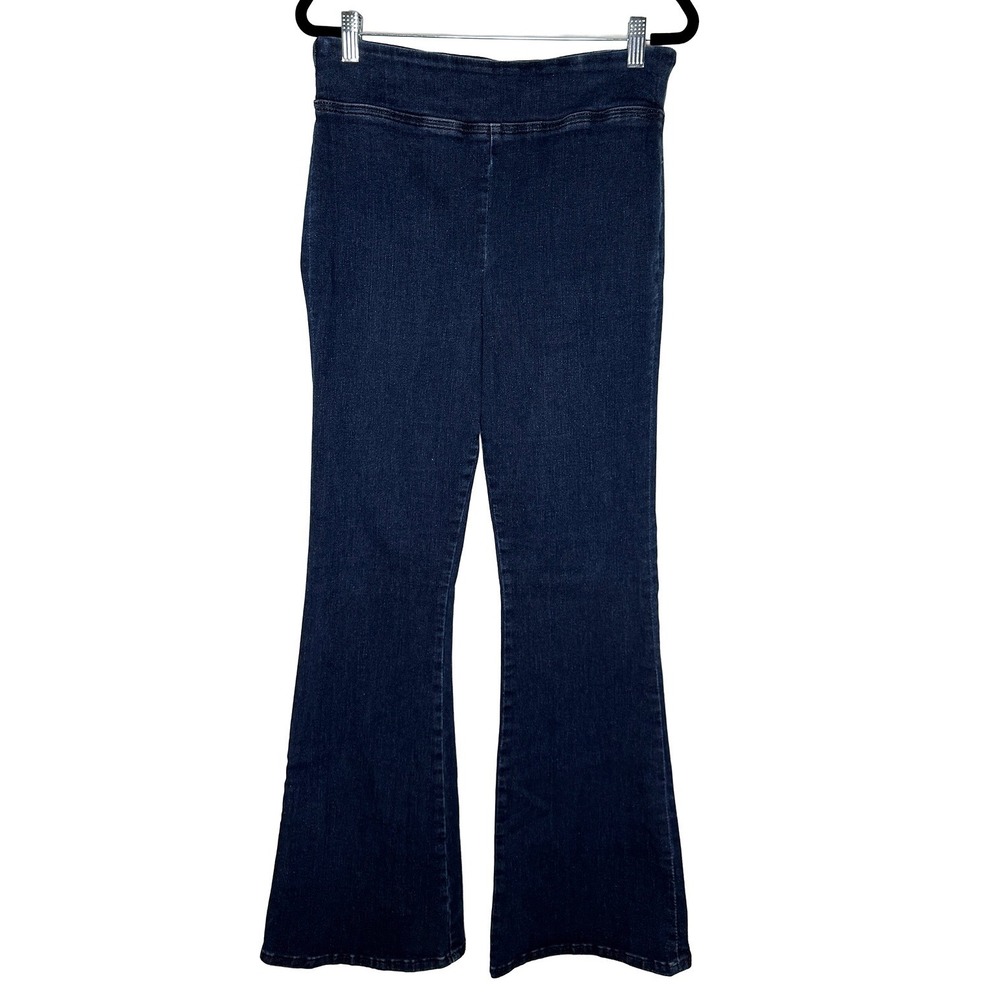 FRAME Womens Jet Set Flare Jeans Keller Dark Wash High Rise Pull On Stretch 2 - Picture 4 of 10
